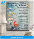 Butterfly Special Husband Wall Art Canvas Prints