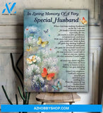 Butterfly Special Husband Wall Art Canvas Prints