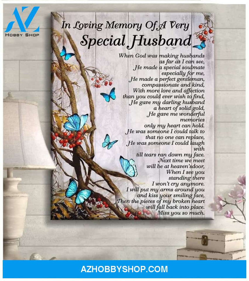 Butterfly Special Husband Wall Art Canvas Prints