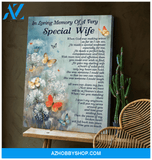 Butterfly Special Wife Canvas Wall Art