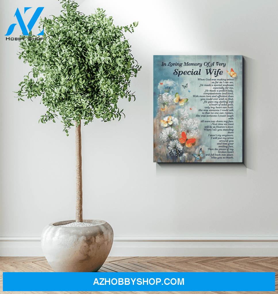 Butterfly Special Wife Canvas Wall Art