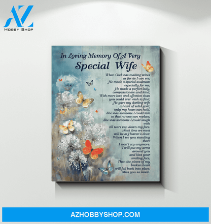 Butterfly Special Wife Canvas Wall Art