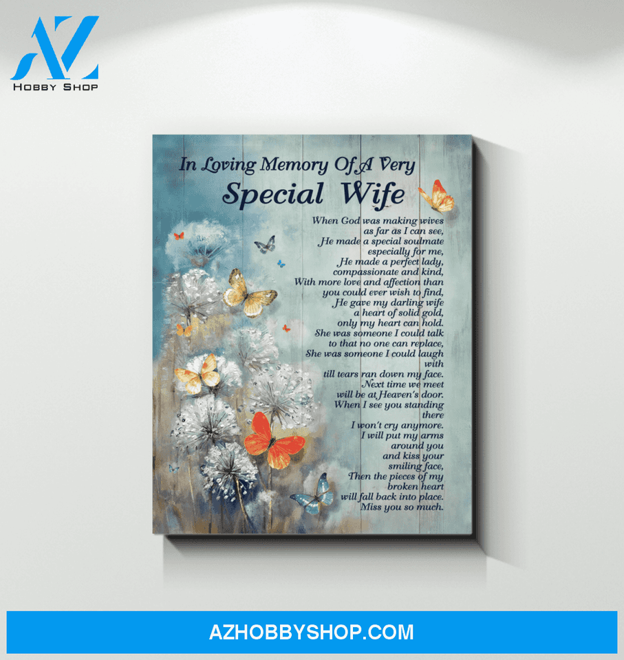 Butterfly Special Wife Canvas Wall Art
