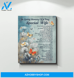 Butterfly Special Wife Canvas Wall Art