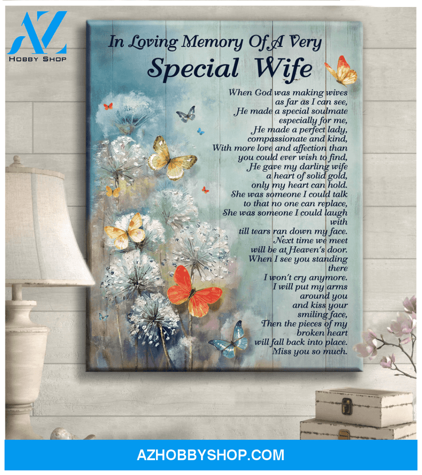 Butterfly Special Wife Canvas Wall Art