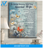 Butterfly Special Wife Canvas Wall Art