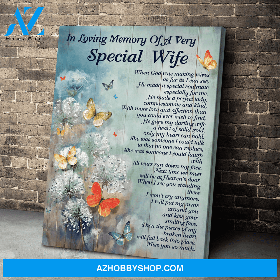 Butterfly Special Wife Canvas Wall Art