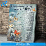 Butterfly Special Wife Canvas Wall Art