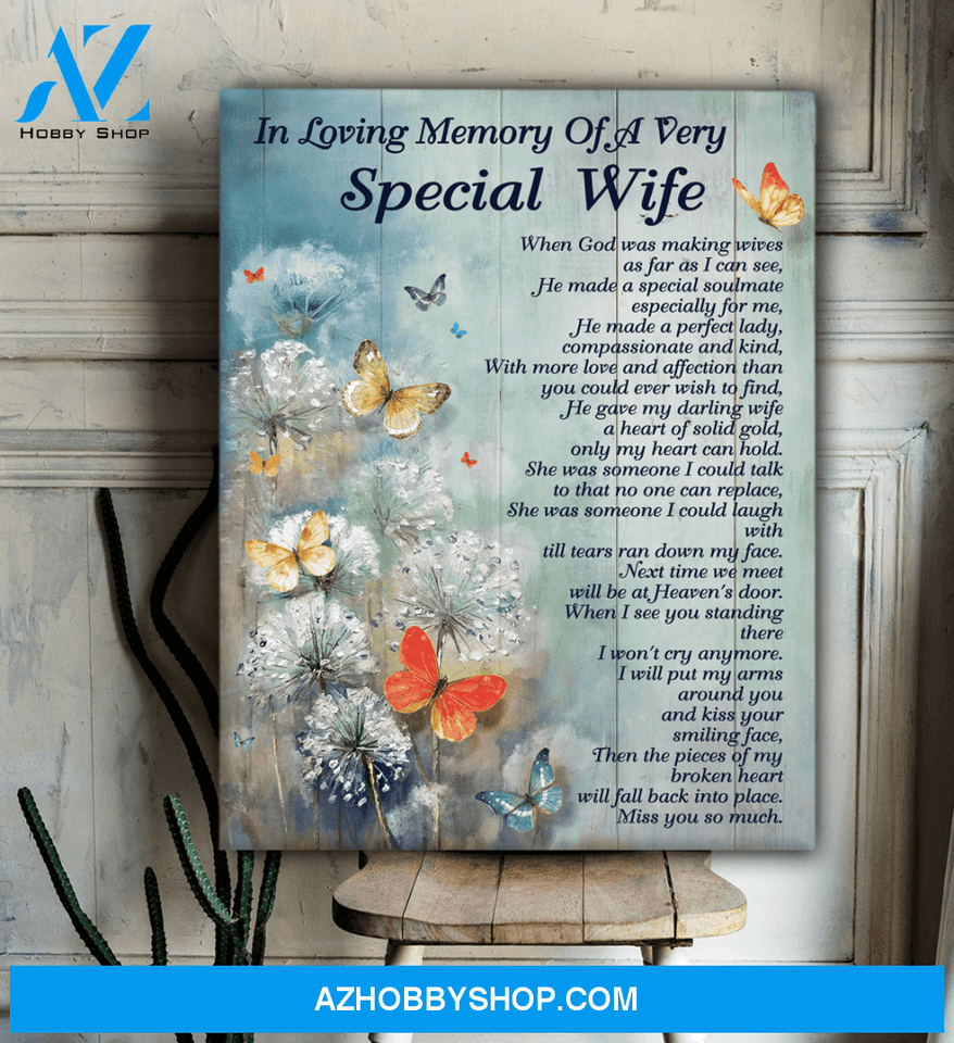 Butterfly Special Wife Canvas Wall Art