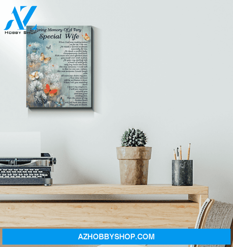Butterfly Special Wife Canvas Wall Art