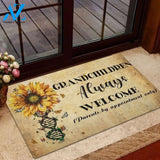 Butterfly Sunflower Dna Grandchildren Always Welcome Indoor and Outdoor Doormat Warm House Gift Welcome Mat Birthday Gift for Butterfly Lover