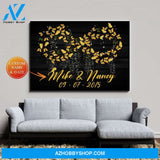 Butterfly, The endless love - Matte canvas, custom canvas ,love gift, married canvas gift,