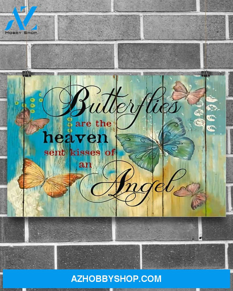 Butterfly The Heaven Sent Kisses Of An Angel Canvas Wall Art, Wall Decor Visual Art