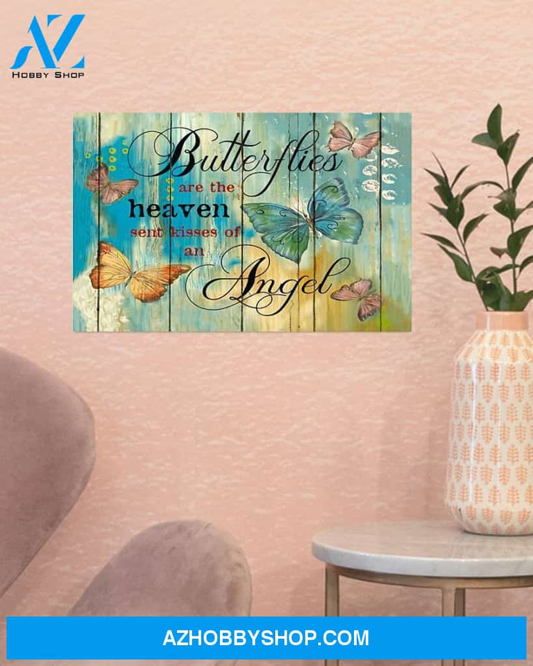 Butterfly The Heaven Sent Kisses Of An Angel Canvas Wall Art, Wall Decor Visual Art