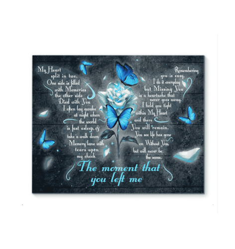 Butterfly, The Moment You Left Me Poster Canvas Wall Decor Visual Art