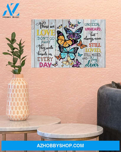 Butterfly They Walk Beside Us Every Day Canvas Wall Art, Wall Decor Visual Art