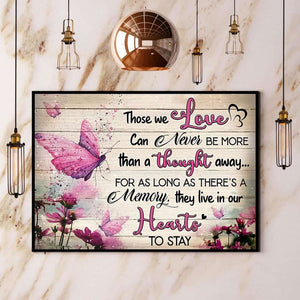Butterfly Those We Love Can Never Before Paper Poster No Frame Matte Canvas Wall Decor