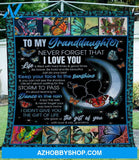 Personalized Butterfly To My Granddaughter Fleece Blanket From Grandma Never Forget That I Love You Great Customized Blanket Gifts For Birthday Christmas Thanksgiving