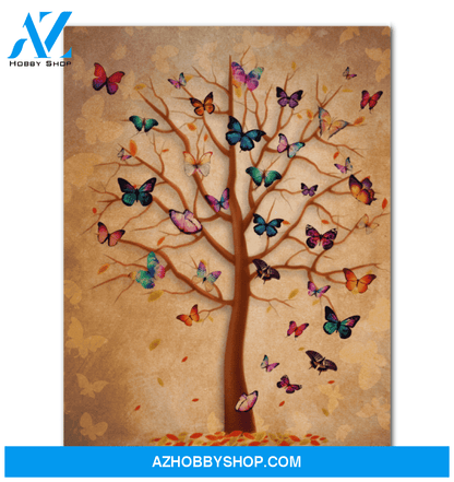 Butterfly Tree Canvas Trending Gift For Butterflies Lovers Framed Matte Canvas