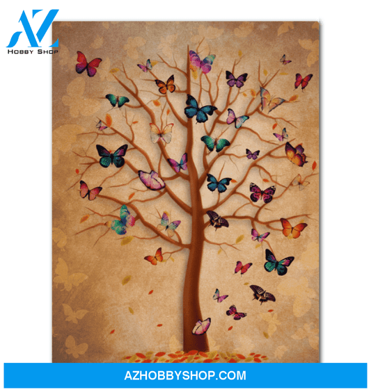 Butterfly Tree Canvas Trending Gift For Butterflies Lovers Framed Matte Canvas