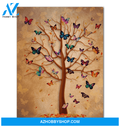 Butterfly Tree Canvas Trending Gift For Butterflies Lovers Framed Matte Canvas