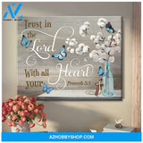 Butterfly Trust In The Lord Wall Art Canvas Prints
