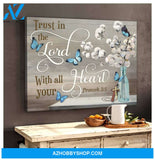 Butterfly Trust In The Lord Wall Art Canvas Prints