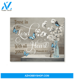 Butterfly Trust In The Lord Wall Art Canvas Prints