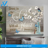 Butterfly Trust In The Lord Wall Art Canvas Prints