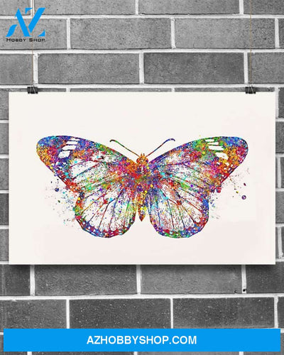 Butterfly Watercolor Art Canvas Wall Art, Wall Decor Visual Art Unique Gifts