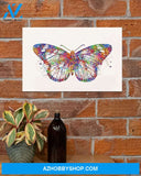 Butterfly Watercolor Art Canvas Wall Art, Wall Decor Visual Art Unique Gifts