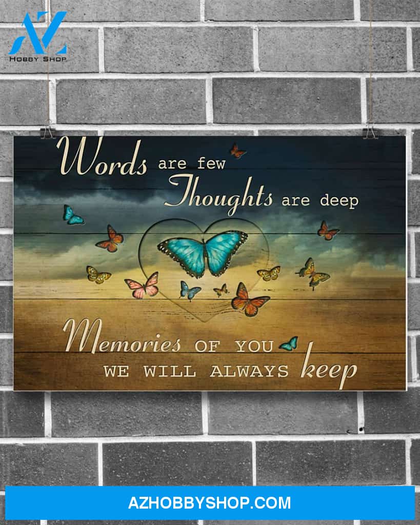 Butterfly We Will Always Keep Memories Canvas Wall Art, Wall Decor Visual Art
