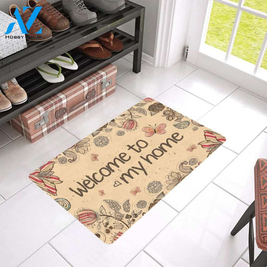 Butterfly Welcome To My Home Doormat