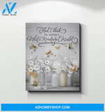 Butterfly What A Wonderful World Wall Art Canvas Prints