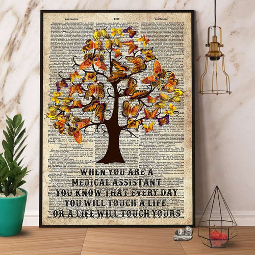 Butterfly When You Are A Medical Assistant You Will Touch A Life Paper Poster No Frame Matte Canvas Wall Decor