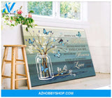 Butterfly When You Believe (Blue) Wall Art Canvas Prints