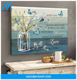 Butterfly When You Believe (Blue) Wall Art Canvas Prints