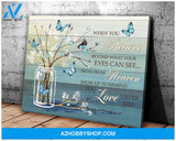 Butterfly When You Believe (Blue) Wall Art Canvas Prints