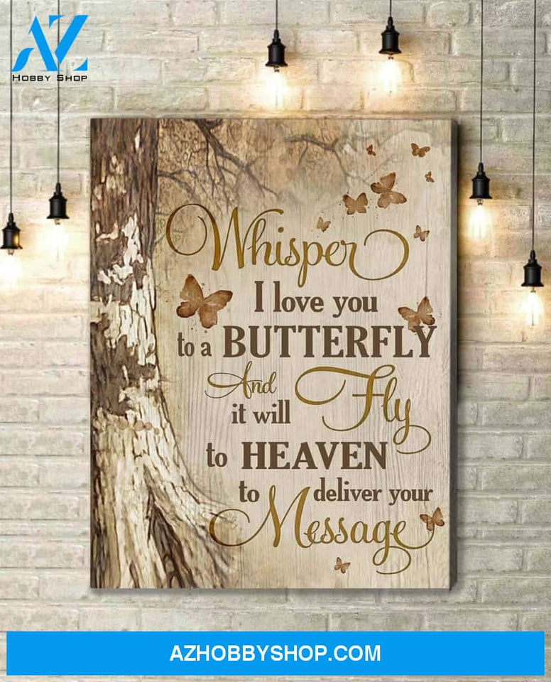 Butterfly Whisper I Love You Wall Art Canvas Prints
