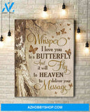 Butterfly Whisper I Love You Wall Art Canvas Prints