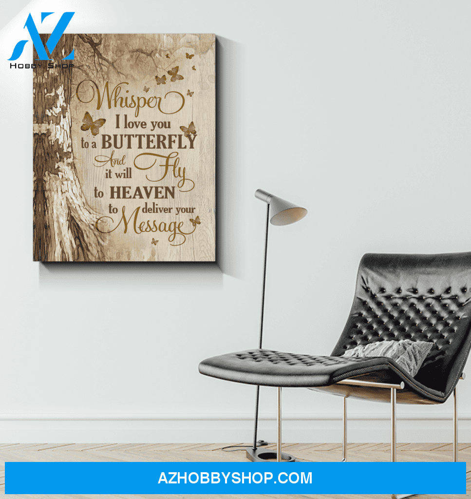 Butterfly Whisper I Love You Wall Art Canvas Prints
