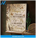 Butterfly Whisper I Love You Wall Art Canvas Prints