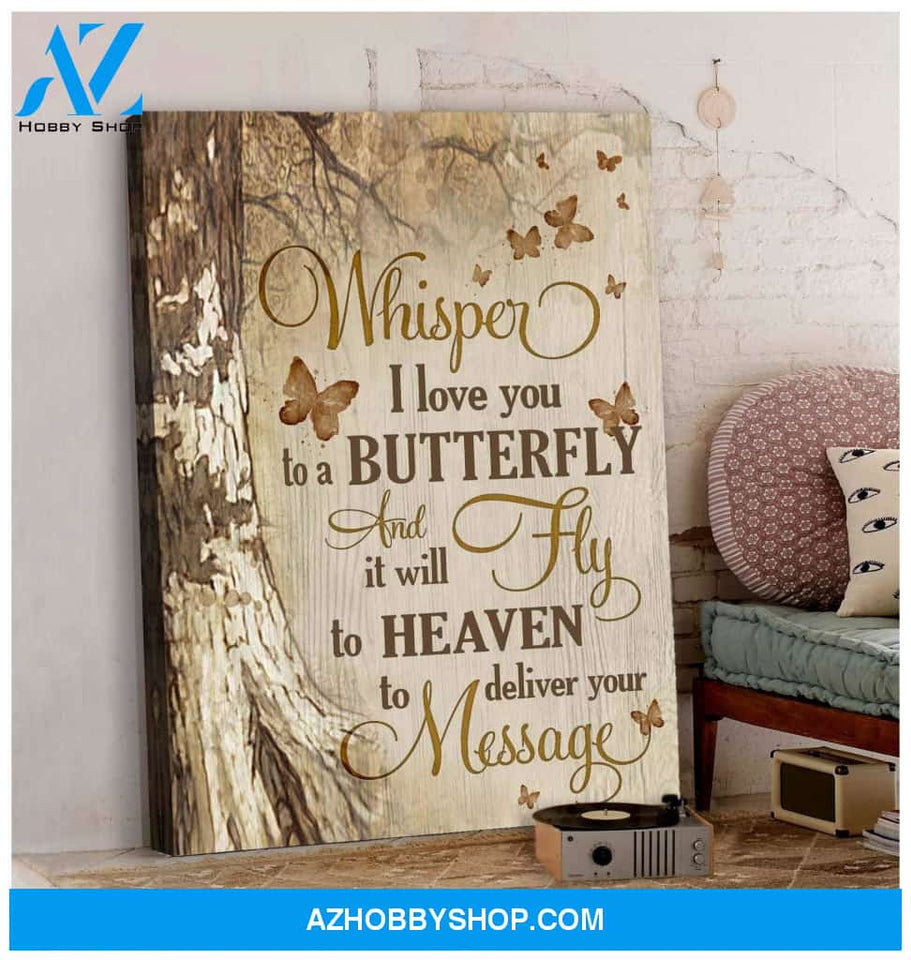Butterfly Whisper I Love You Wall Art Canvas Prints