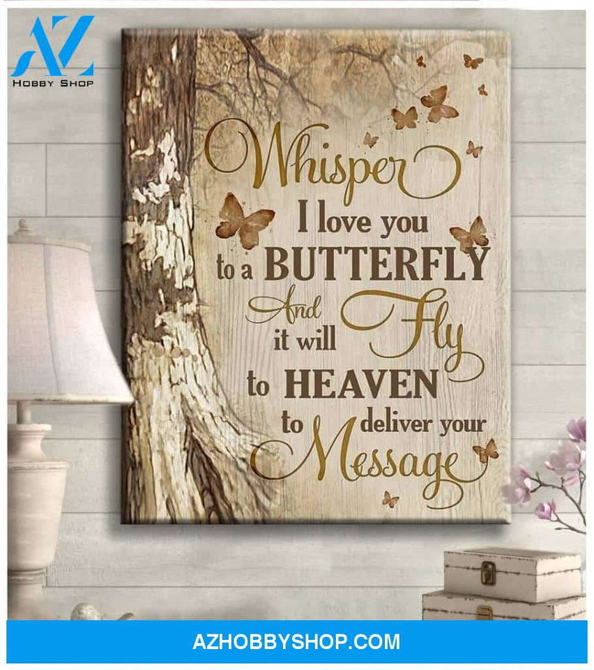 Butterfly Whisper I Love You Wall Art Canvas Prints