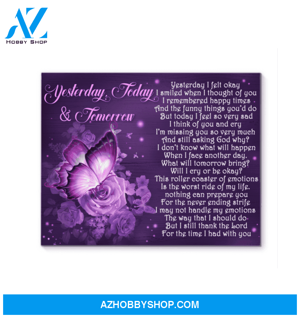 Butterfly - Yesterday, Today, Tomorrow Framed Canvas