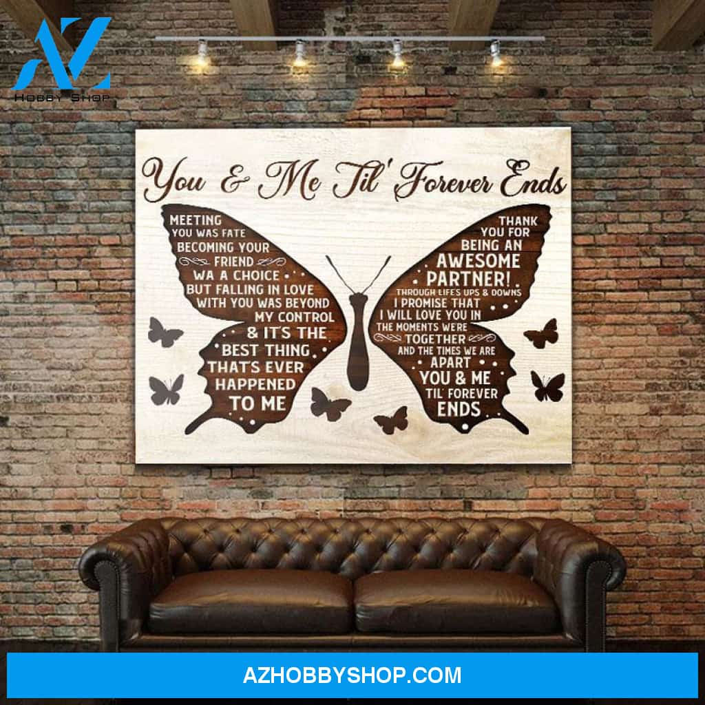 Eviral Store Butterfly You And Me Til Forever Ends Wrapped Framed Canvas Canvas Poster 0910