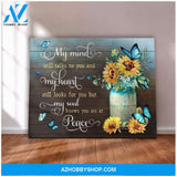 Butterfly You Are At Peace Wall Art Canvas Prints