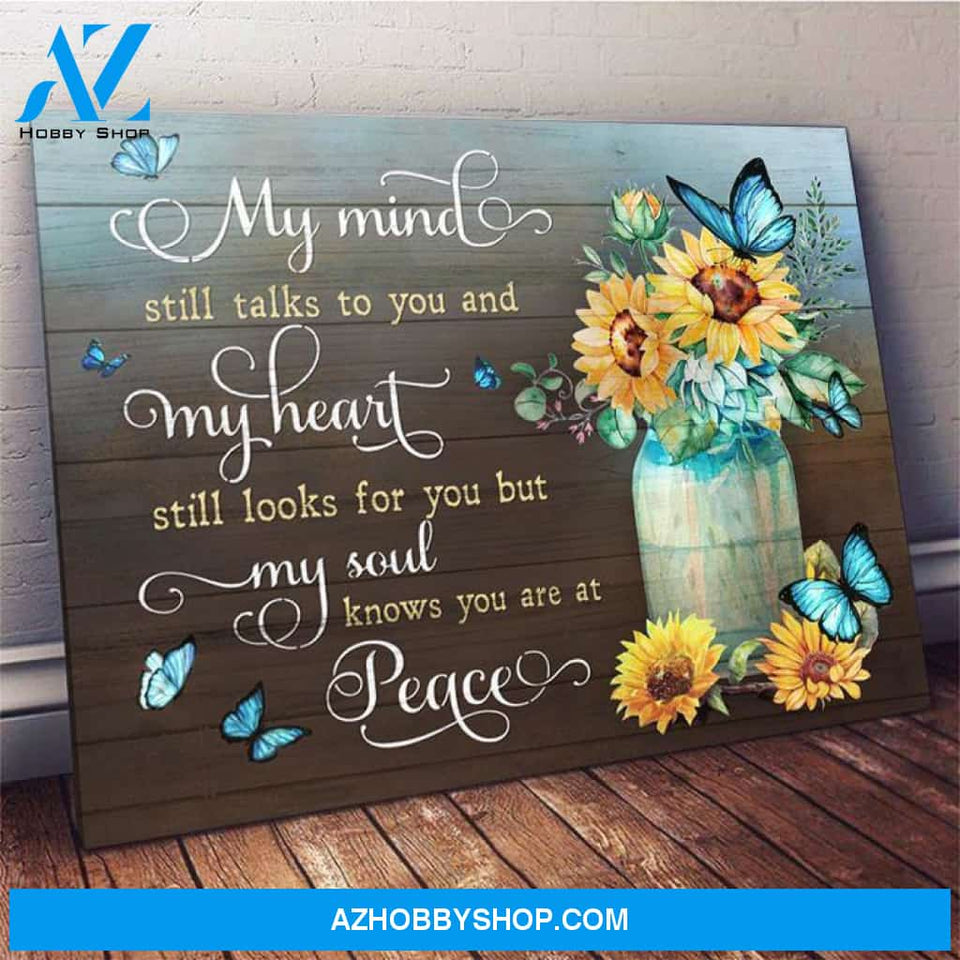 Butterfly You Are At Peace Wall Art Canvas Prints