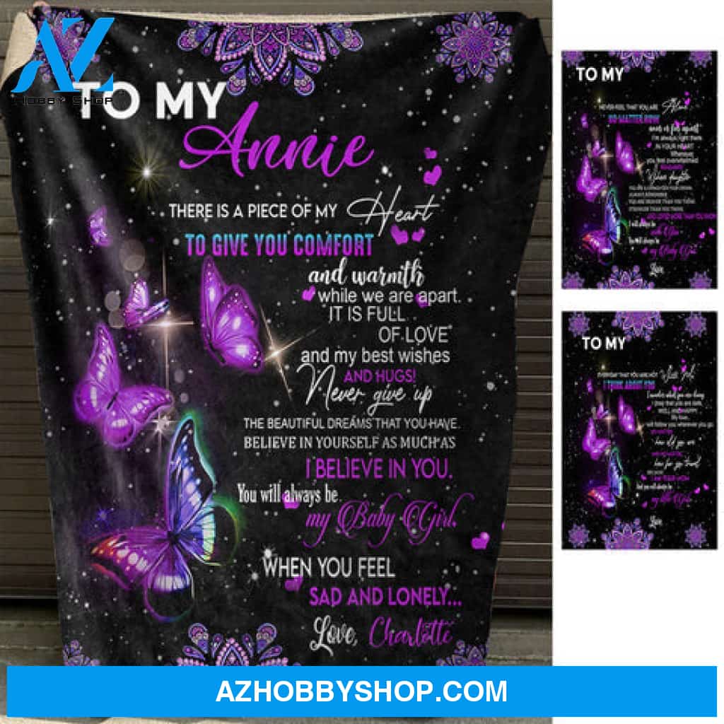 Butterfly You Will Always Be My Baby Girl - Personalized Blanket - Gift For Daughter