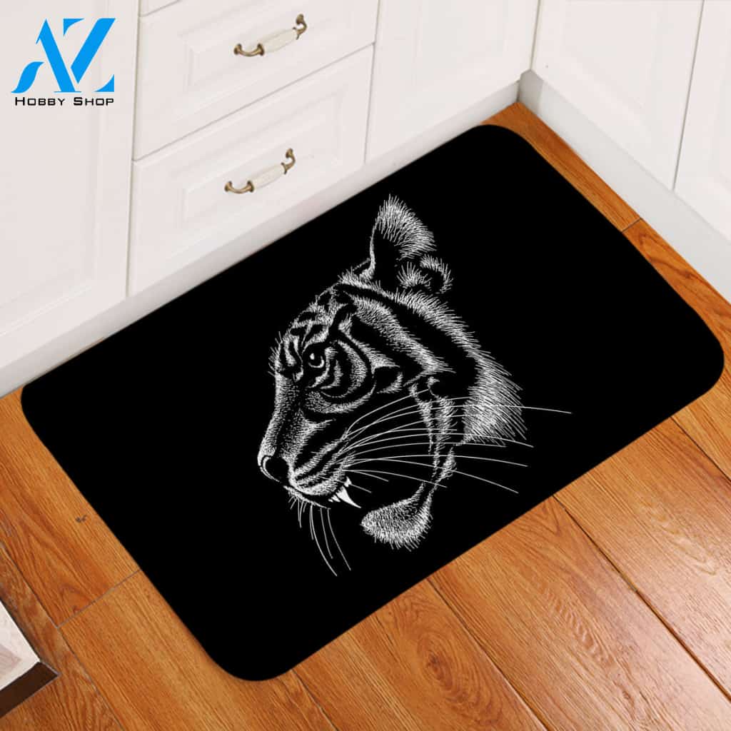 B&W Tiger Door Mat